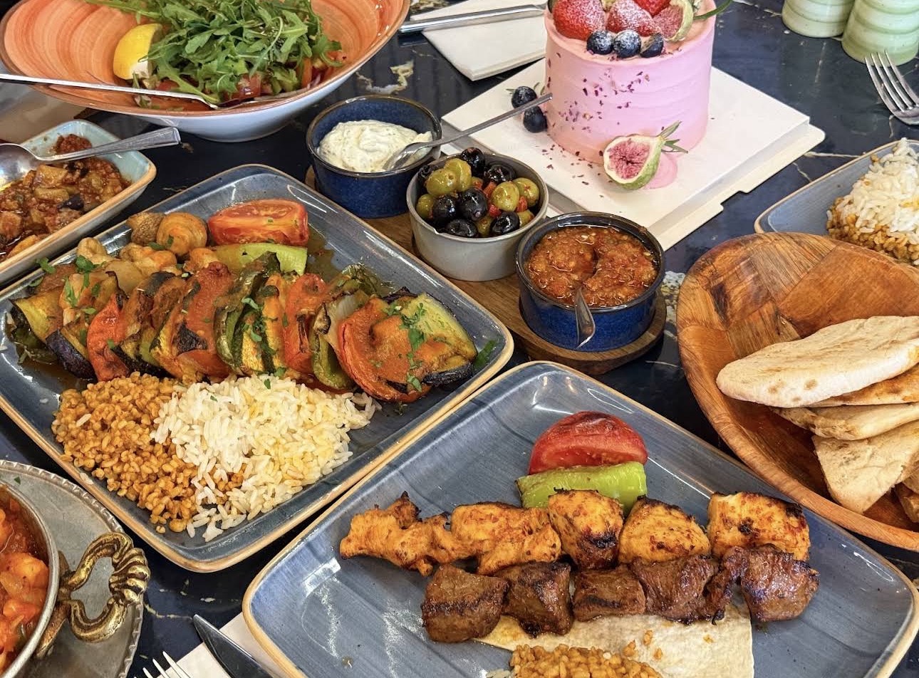 A generous Anatolian feast with celebration cake